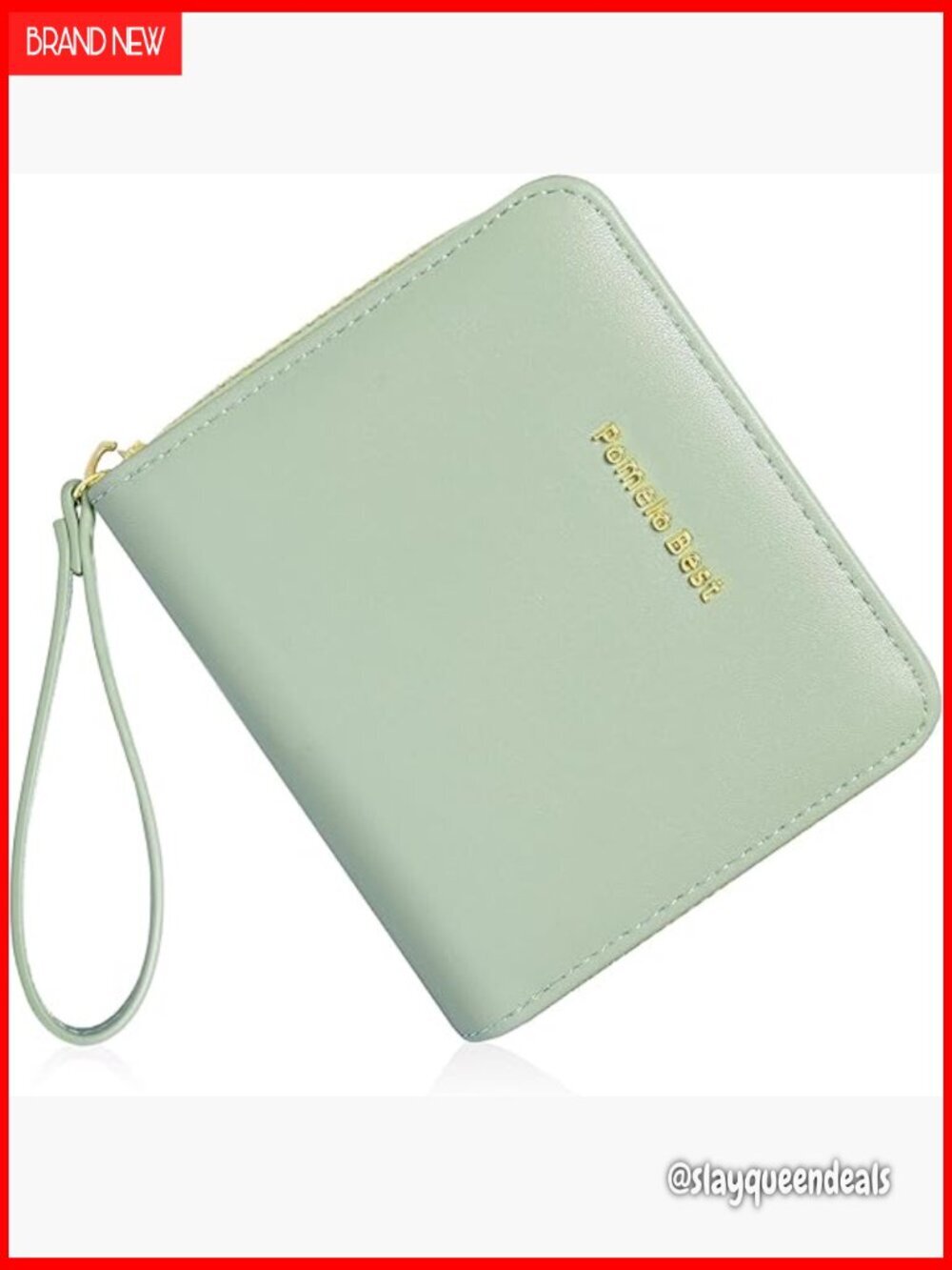 Small RFID Blocking Wristlet Wallet with Coin Pocket, PU Leather